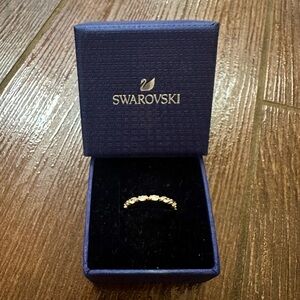 Rose Gold Swarovski Ring: Size 6